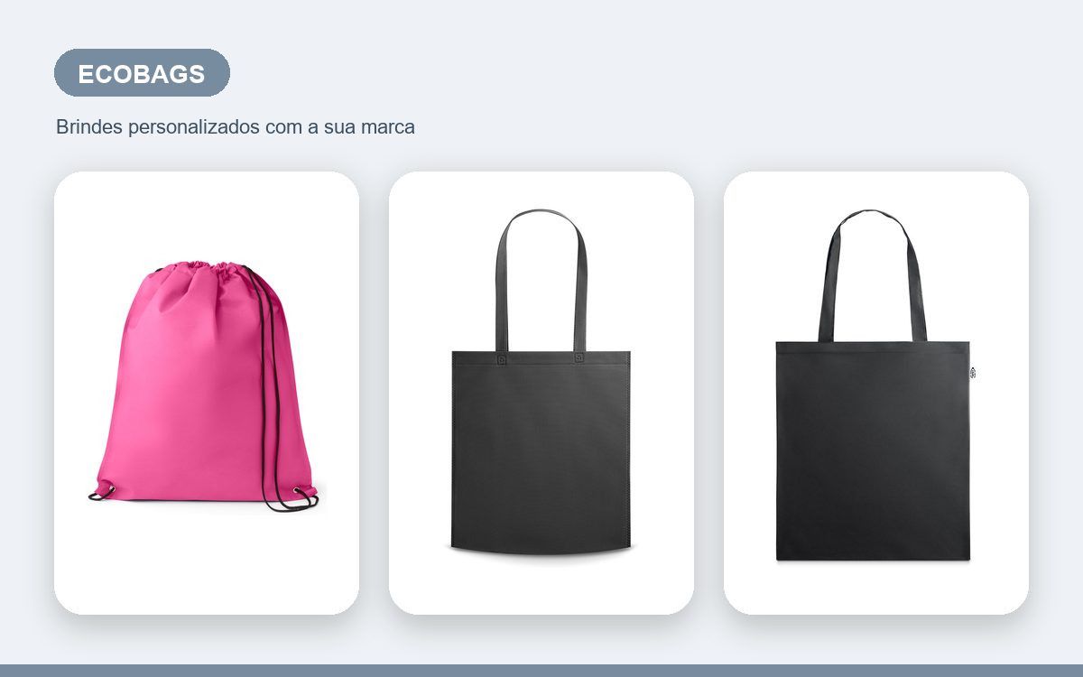 Brindes personalizados com a sua marca — Sacolas e ecobags personalizadas de luxo para clientes