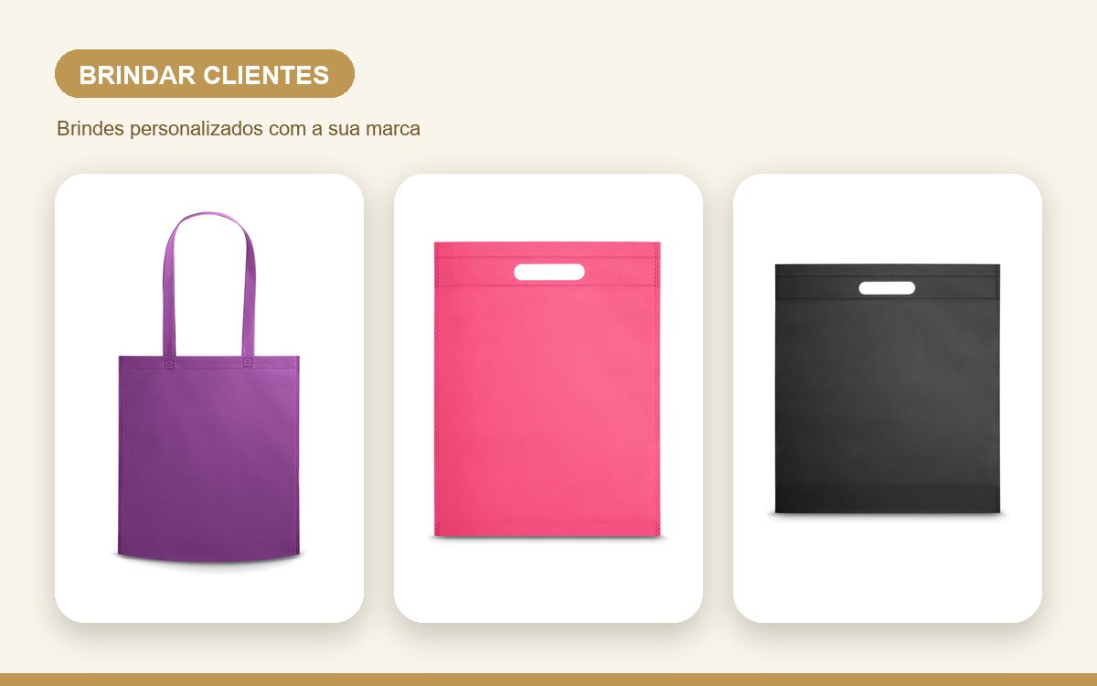 Brindes personalizados com a sua marca — Sacolas e Ecobags Personalizadas para Brindar Clientes