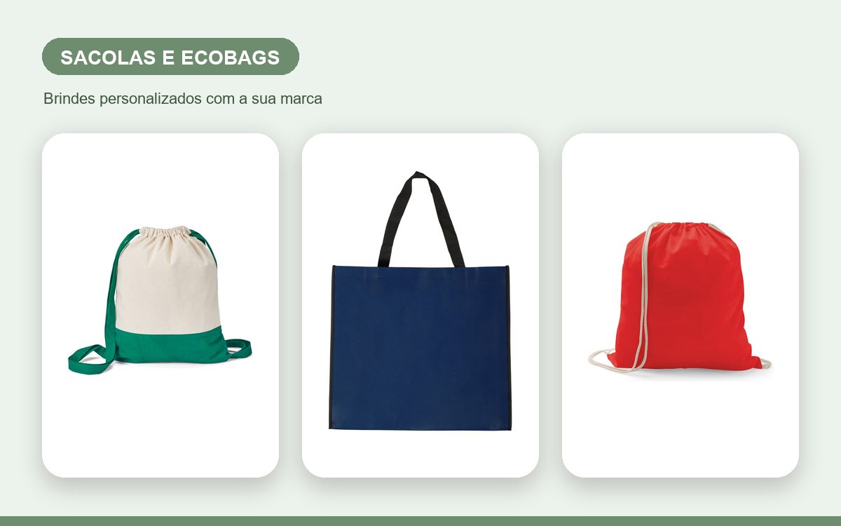Brindes personalizados com a sua marca — Sacolas e Ecobags Personalizadas para Colaboradores