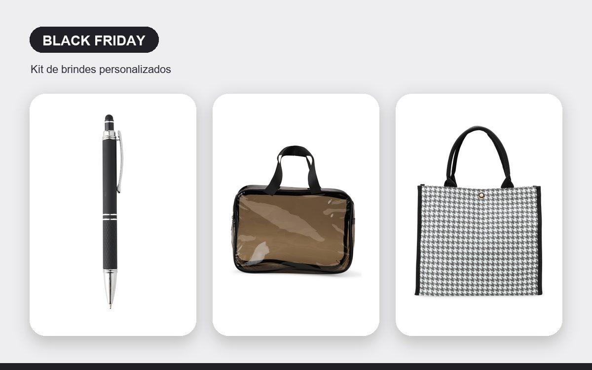 Kit de brindes personalizados — Sacolas Personalizadas para a Black Friday: Como Usar