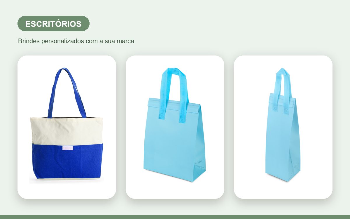 Brindes personalizados com a sua marca — Sacolas personalizadas para escritórios: por que usar