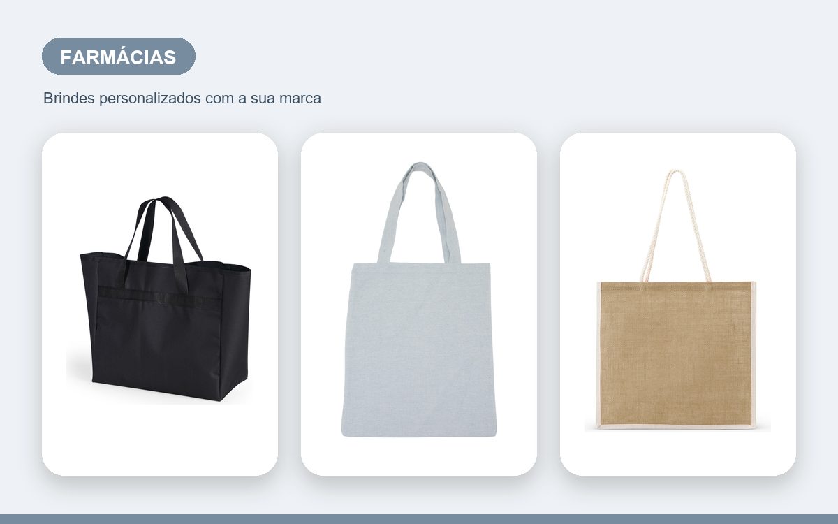 Brindes personalizados com a sua marca — Sacolas personalizadas para farmácias: por que usar