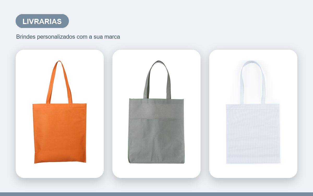 Brindes personalizados com a sua marca — Sacolas personalizadas para livrarias: guia completo