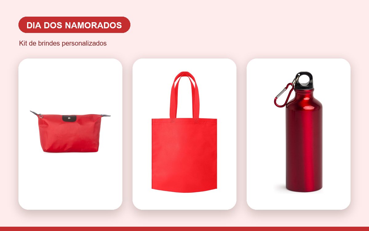 Kit de brindes personalizados — Sacolas Personalizadas para o Dia dos Namorados