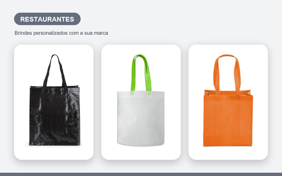 Brindes personalizados com a sua marca — Sacolas personalizadas para restaurantes: por que usar