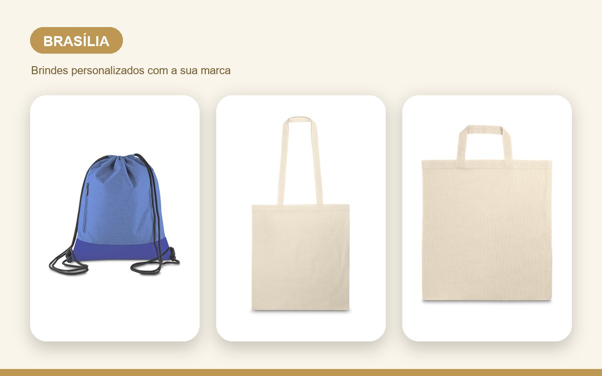 Brindes personalizados com a sua marca — Sacolas Personalizadas em Brasília para Empresas e Eventos