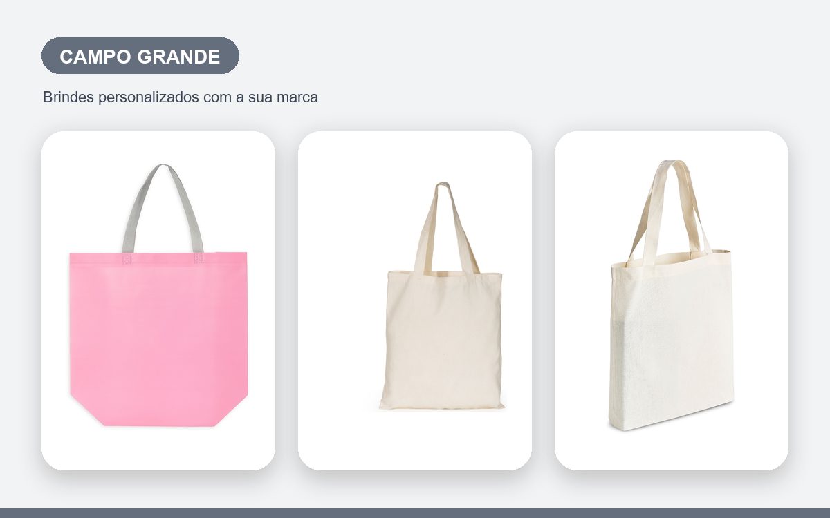 Brindes personalizados com a sua marca — Sacolas Personalizadas em Campo Grande para Empresas