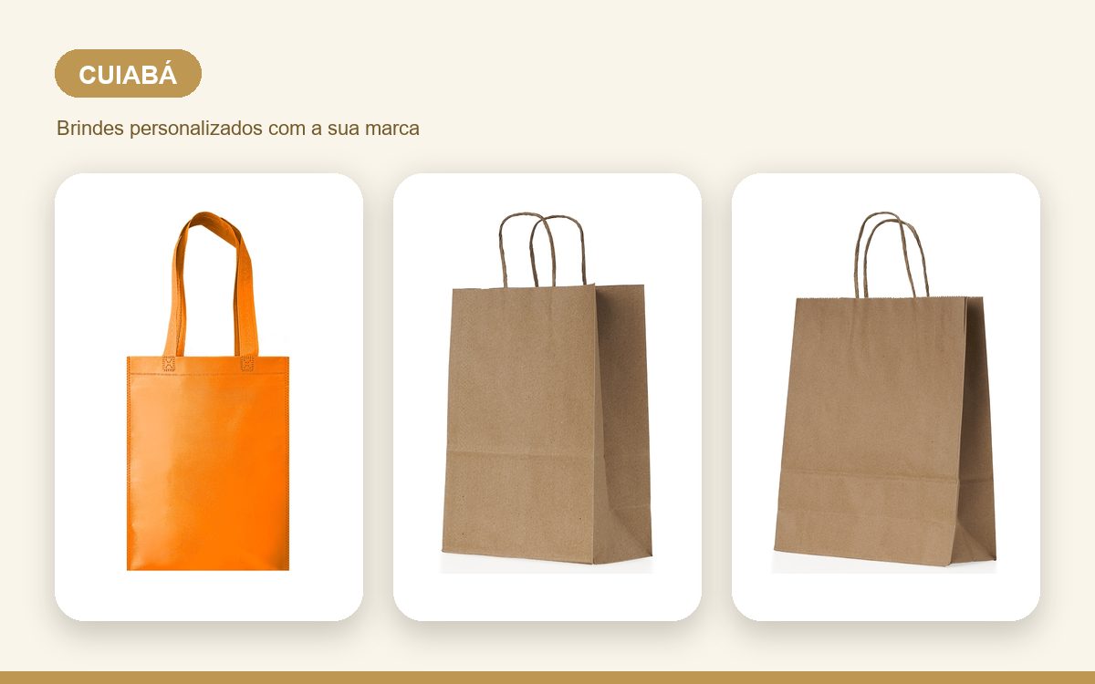 Brindes personalizados com a sua marca — Sacolas Personalizadas em Cuiabá com a Logo da Empresa
