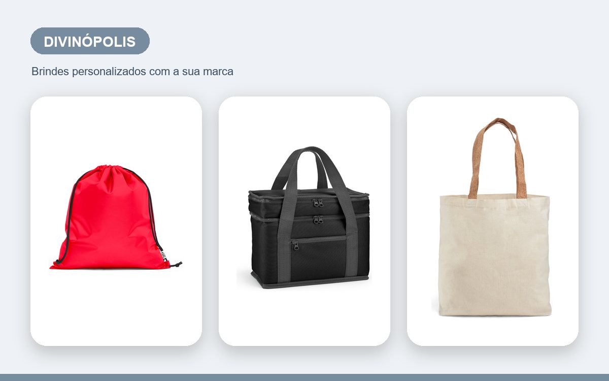 Brindes personalizados com a sua marca — Sacolas Personalizadas em Divinópolis para Empresas