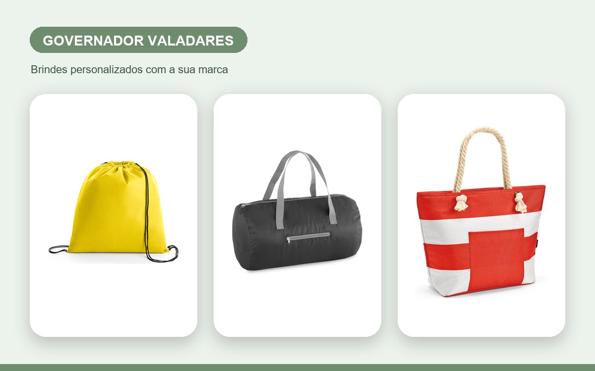 Brindes personalizados com a sua marca — Sacolas Personalizadas em Governador Valadares para Empresas