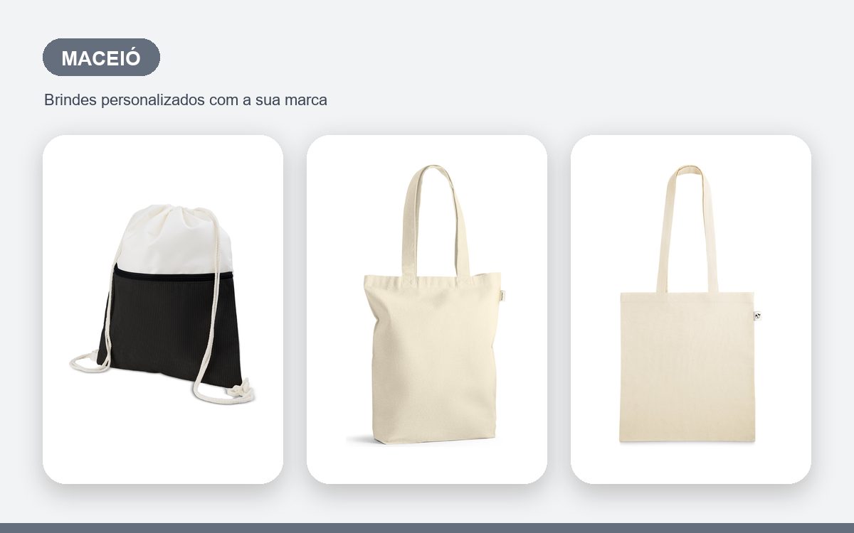 Brindes personalizados com a sua marca — Sacolas Personalizadas em Maceió para Empresas e Eventos