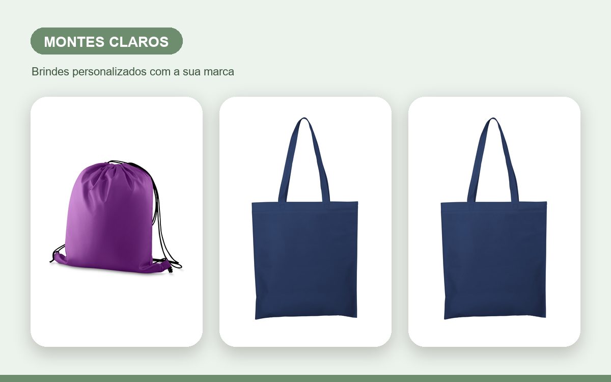 Brindes personalizados com a sua marca — Sacolas Personalizadas em Montes Claros para Empresas