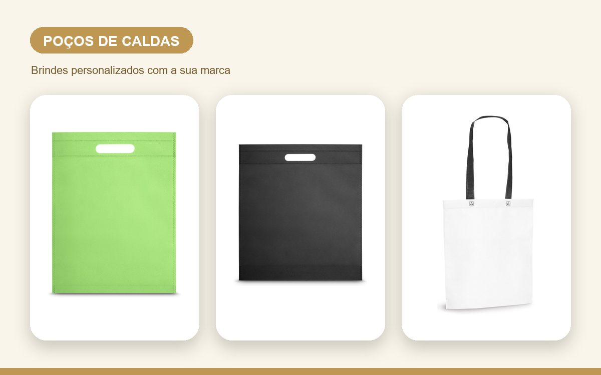 Brindes personalizados com a sua marca — Sacolas Personalizadas em Poços de Caldas para Empresas