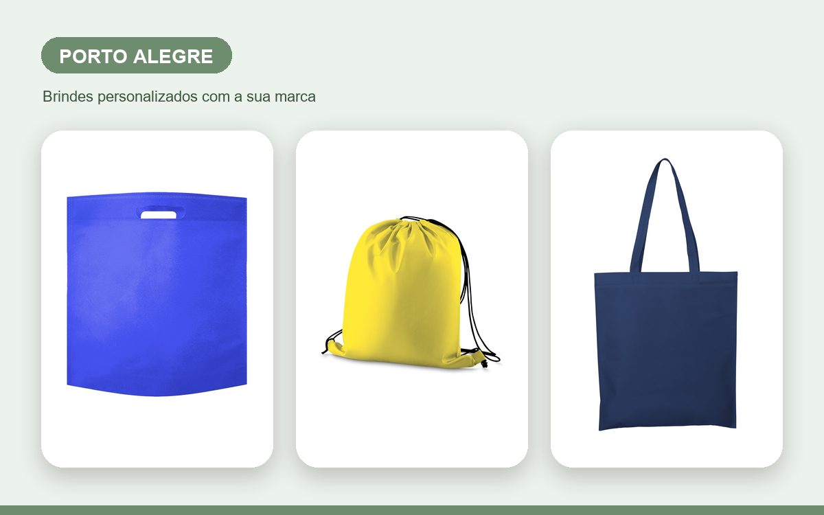Brindes personalizados com a sua marca — Sacolas personalizadas em Porto Alegre para lojas e eventos