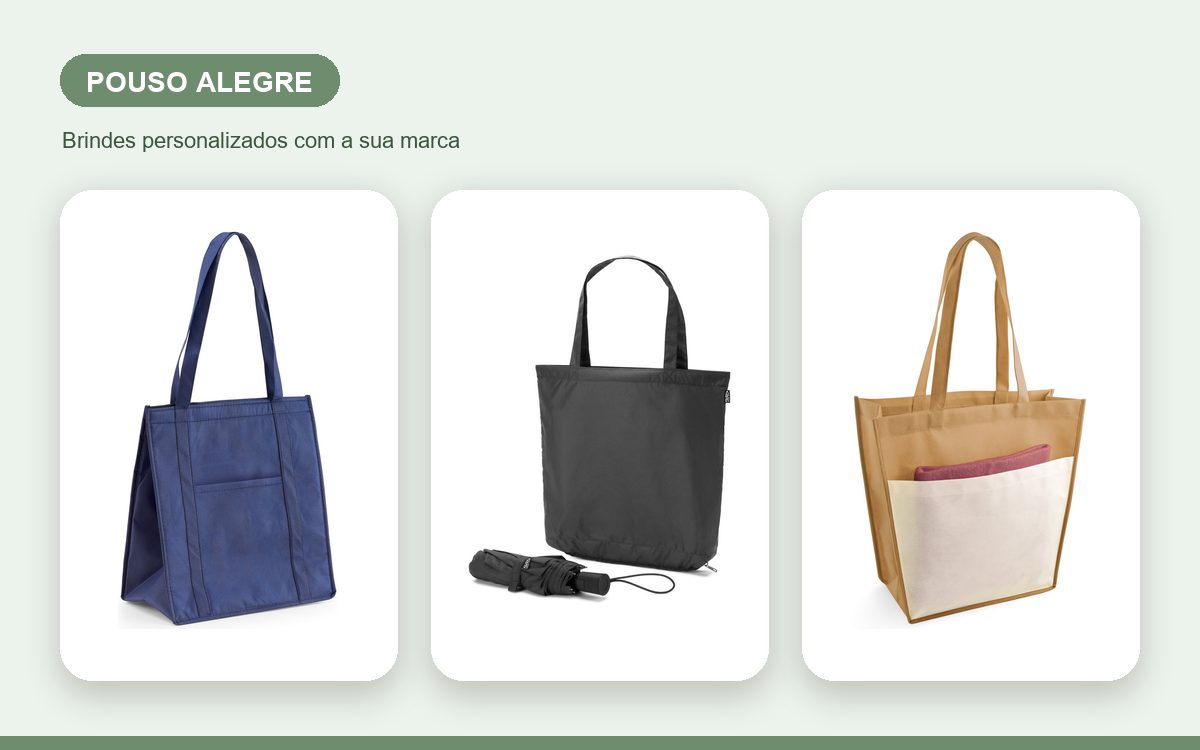 Brindes personalizados com a sua marca — Sacolas Personalizadas em Pouso Alegre para Empresas