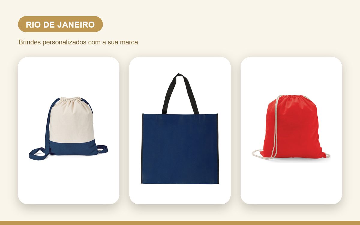 Brindes personalizados com a sua marca — Sacolas Personalizadas no Rio de Janeiro para Empresas