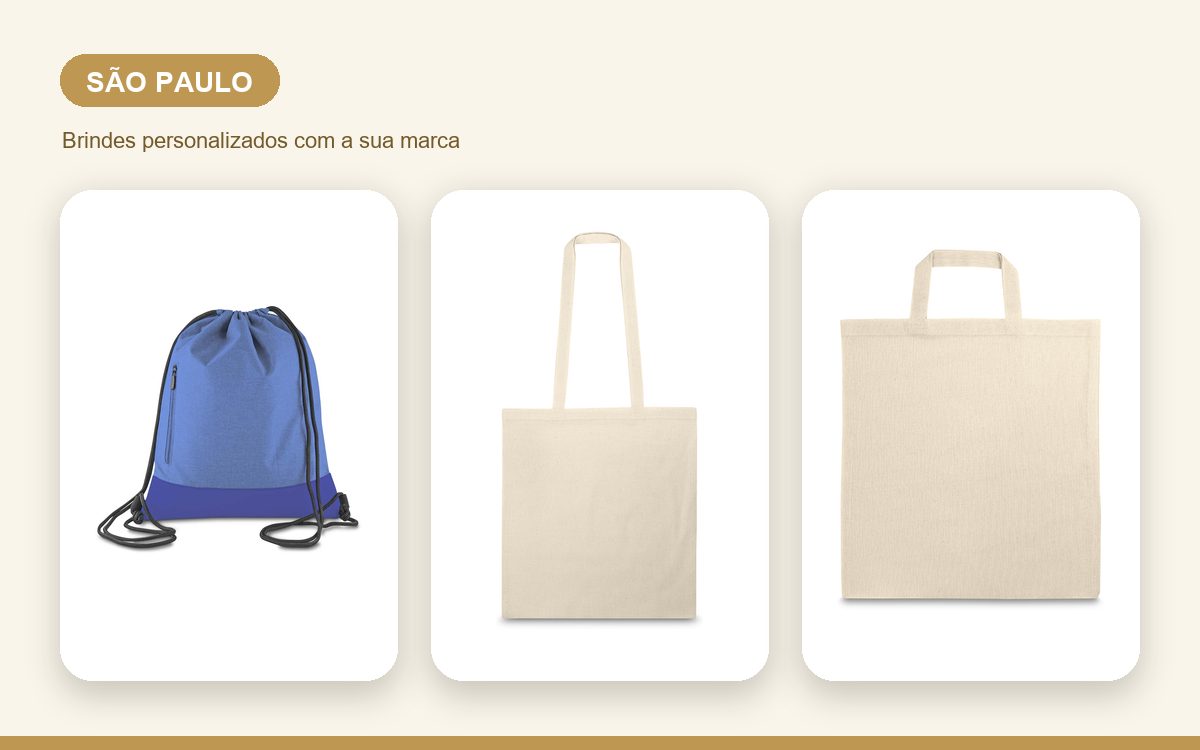Brindes personalizados com a sua marca — Sacolas Personalizadas em São Paulo com a Logo da Empresa