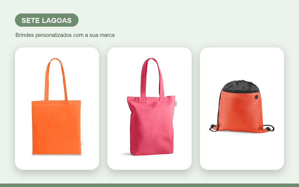 Brindes personalizados com a sua marca — Sacolas Personalizadas em Sete Lagoas para Empresas