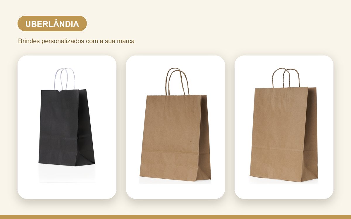 Brindes personalizados com a sua marca — Sacolas Personalizadas em Uberlândia para Empresas