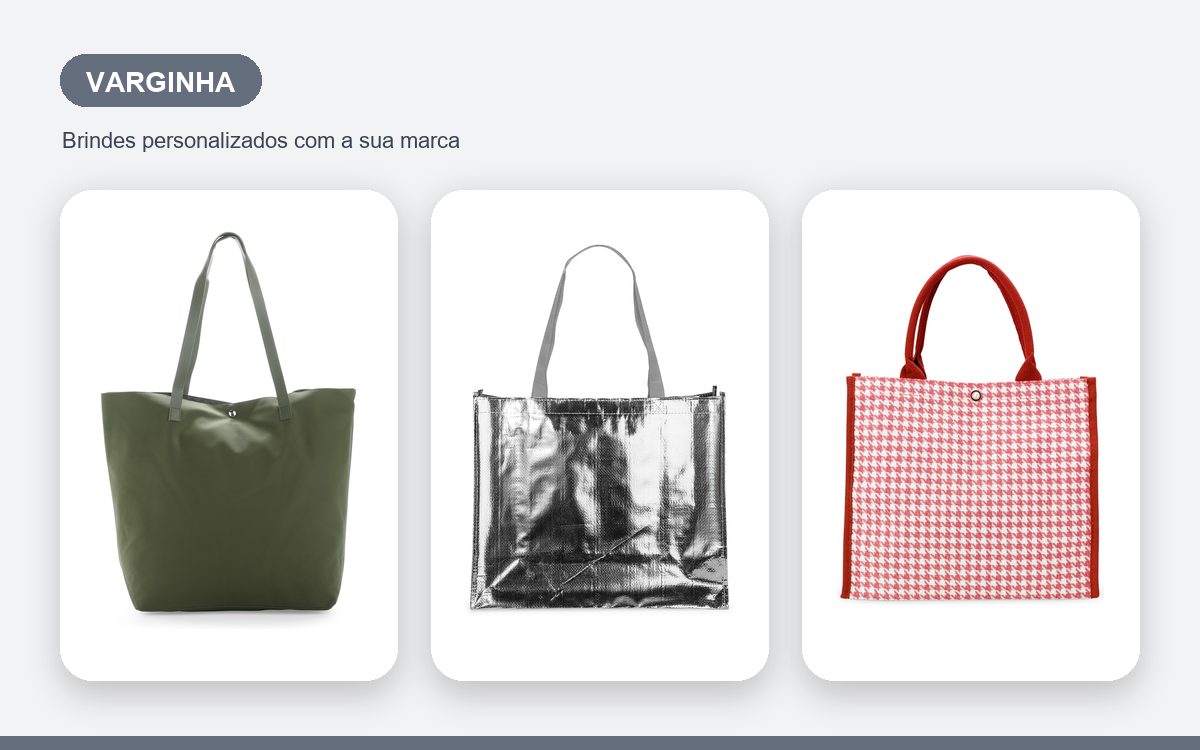 Brindes personalizados com a sua marca — Sacolas Personalizadas em Varginha para Empresas e Comércio