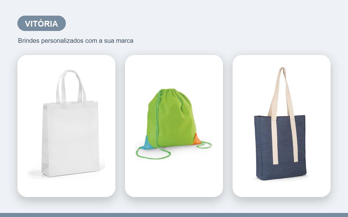 Brindes personalizados com a sua marca — Sacola Personalizada em Vitória para Empresas e Eventos