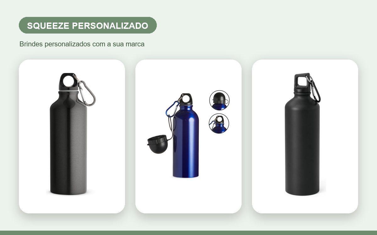 Brindes personalizados com a sua marca — Squeeze de Inox ou de Plástico: Como Escolher o Ideal