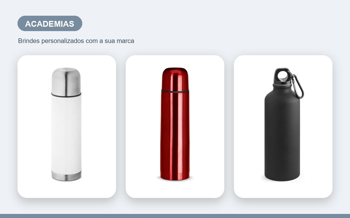 Brindes personalizados com a sua marca — Squeezes personalizados para academias e estúdios de treino