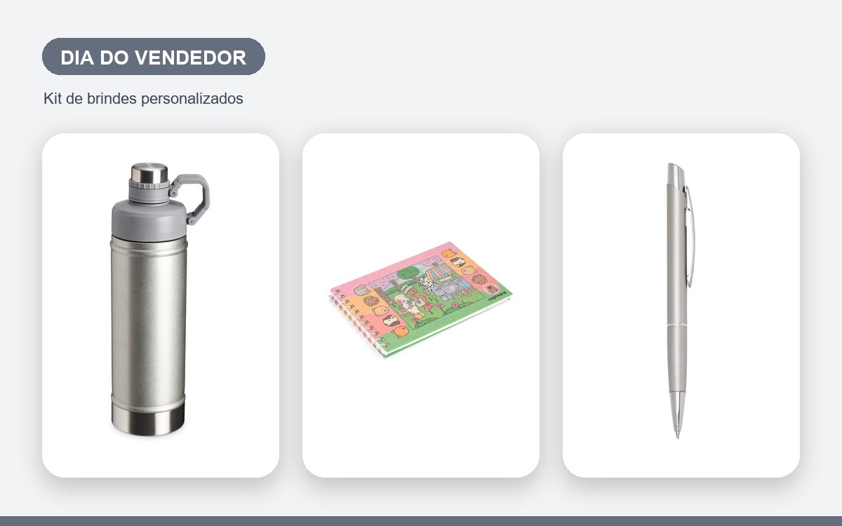 Kit de brindes personalizados — Squeezes Personalizados para o Dia do Vendedor: Ideias