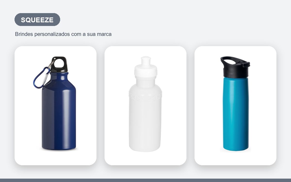 Brindes personalizados com a sua marca — Squeezes Personalizados Baratos sem Perder Qualidade
