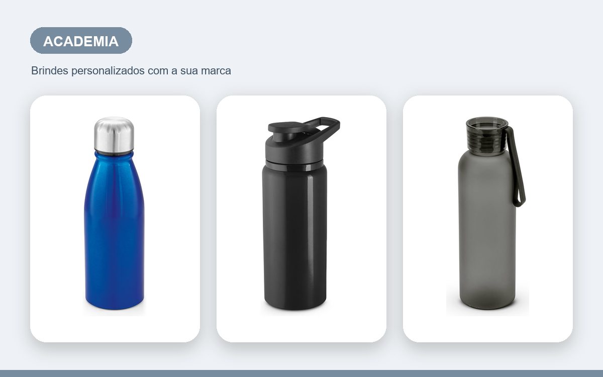 Brindes personalizados com a sua marca — Squeezes Personalizados para Academia: Guia Fitness