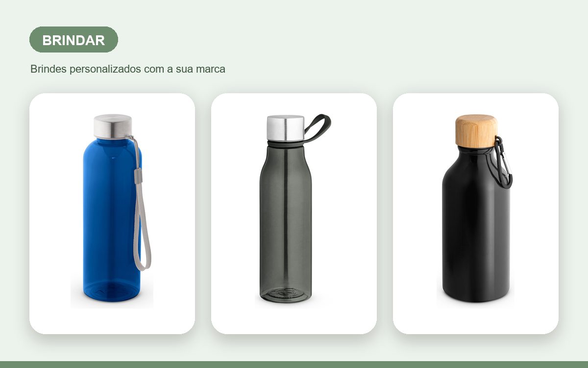 Brindes personalizados com a sua marca — Squeezes personalizados para brindar e encantar clientes