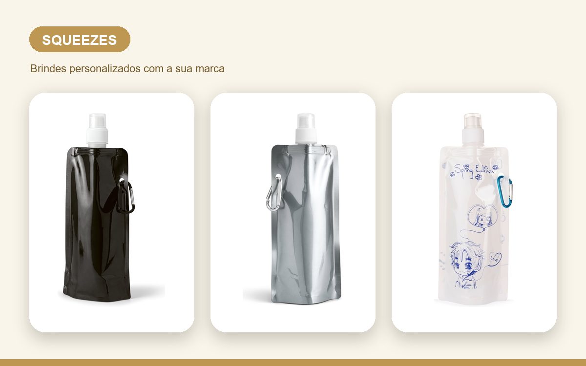 Brindes personalizados com a sua marca — Squeezes personalizados para colaboradores e equipes