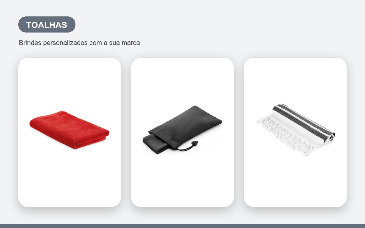 Brindes personalizados com a sua marca — Toalhas Personalizadas: Guia de Banho, Rosto e Esporte