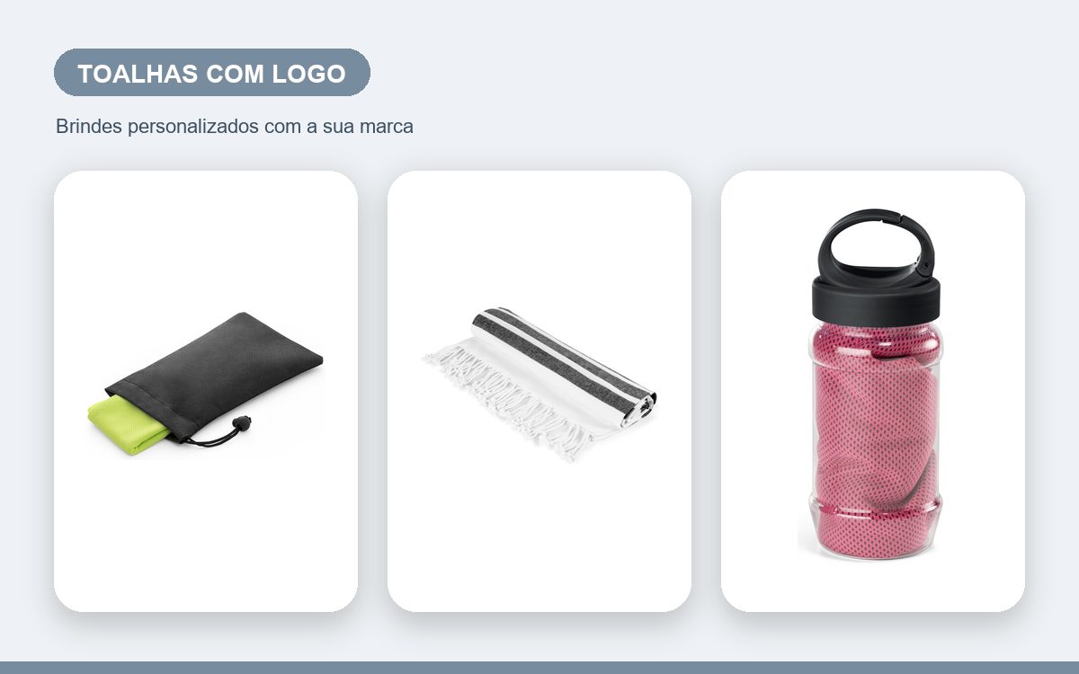 Brindes personalizados com a sua marca — Toalhas personalizadas com logo: como fica e como pedir