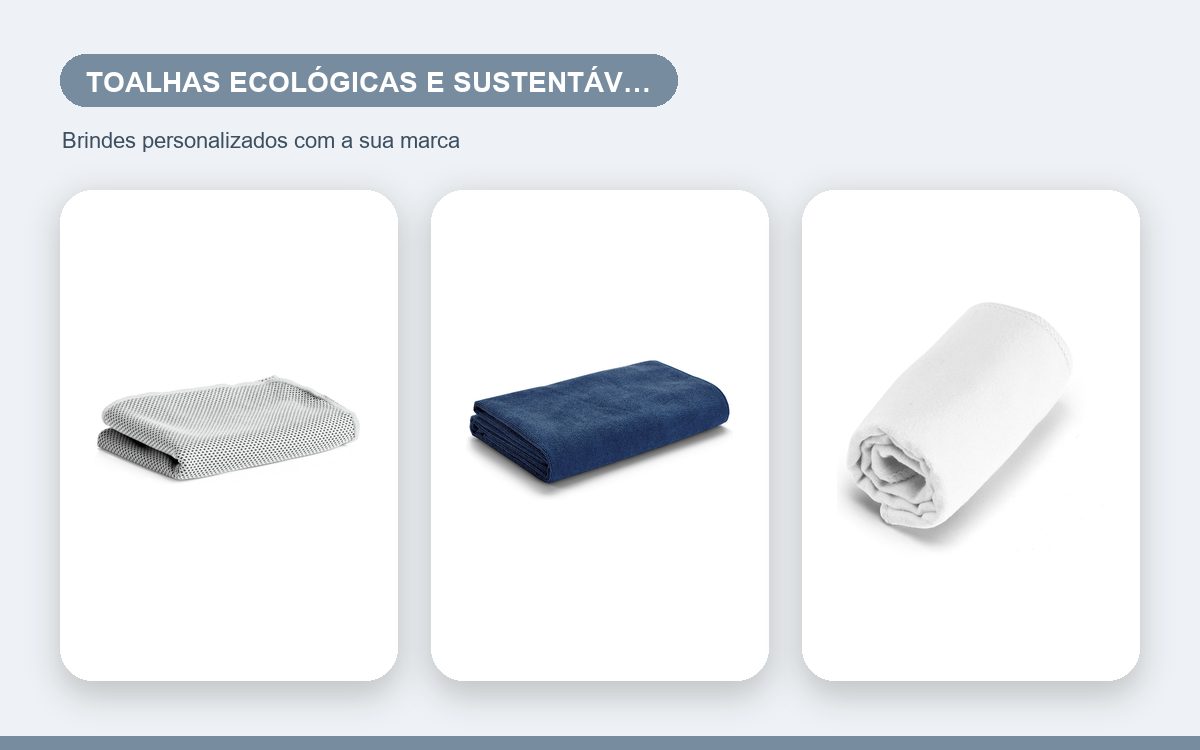 Brindes personalizados com a sua marca — Toalhas personalizadas ecológicas e sustentáveis para empresas