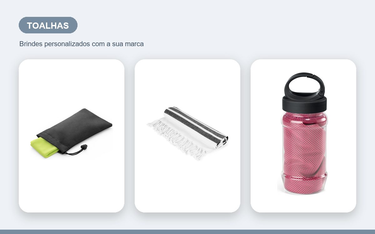 Brindes personalizados com a sua marca — Toalhas personalizadas para eventos, feiras e ações