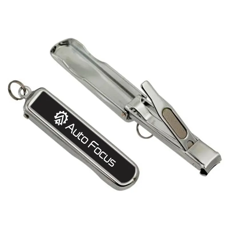 Chaveiro Resinado · Metal · Cortador de Unha personalizado com a sua marca