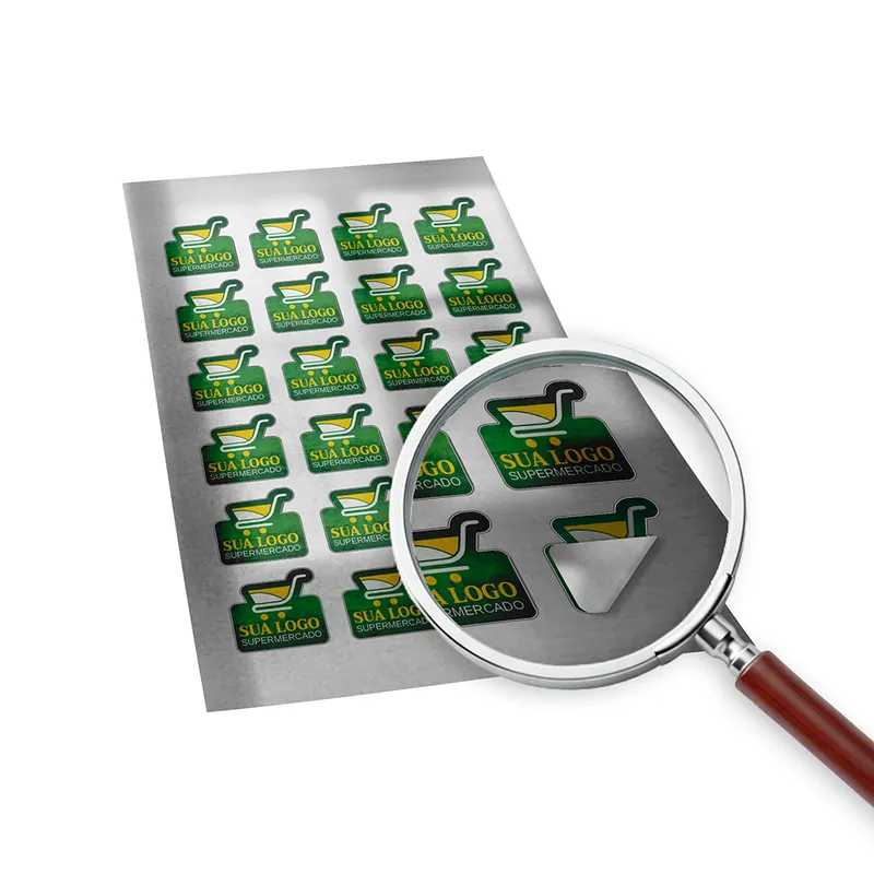 Adesivos · Folha 330x480mm · Metalizado sem Tinta personalizado com a sua marca