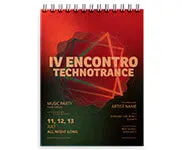 Caderneta · Capa Maleável Wire o · Abertura Vertical · Capa Kraft 250g e Miolo Ap 75g personalizado com a sua marca