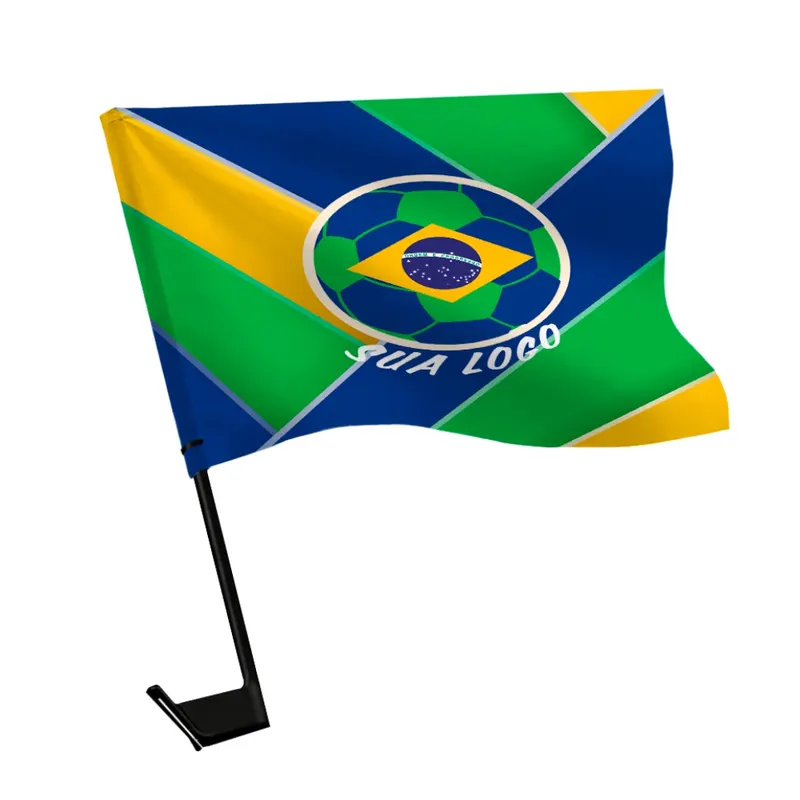 Bandeira para Carro · Com Haste · Oxford personalizado com a sua marca
