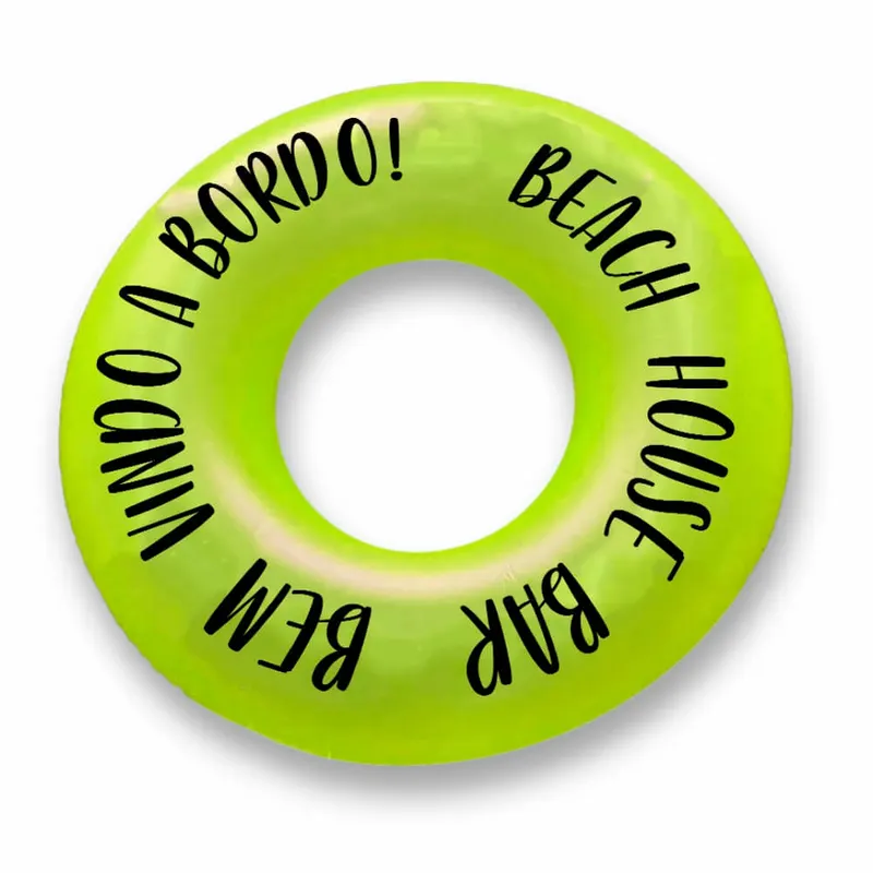 Boia de Pvc Redonda · Verde Limão personalizado com a sua marca