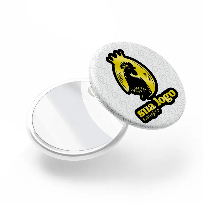 Bottons e Pins Personalizados · Modelo Espelho personalizado com a sua marca