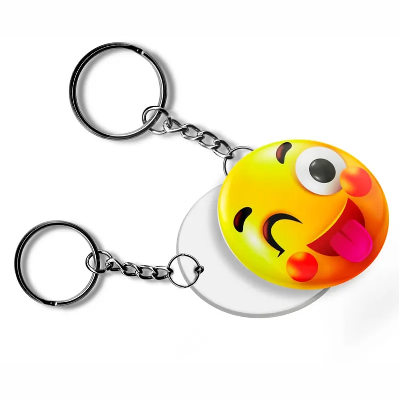 Bottons e Pins Personalizados · Uma Face com Chaveiro · Modelo Redondo personalizado com a sua marca