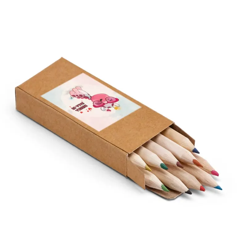 Lápis Apontadores e Giz de Cera personalizado com a sua marca