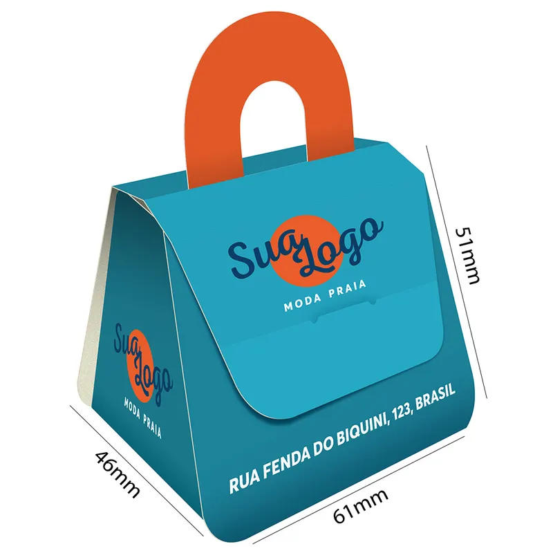 Caixa para Bijuterias · Couchê 300g personalizado com a sua marca