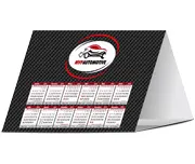 Calendário de Mesa · Básico · Couchê 250g personalizado com a sua marca