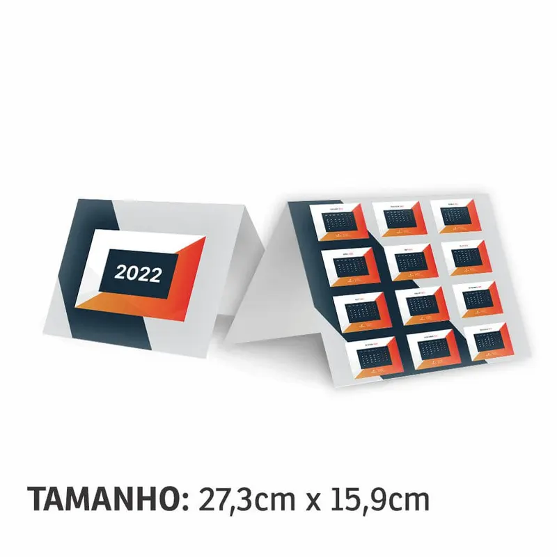 Calendário de Mesa · Básico · Pvc 050mm Premium personalizado com a sua marca