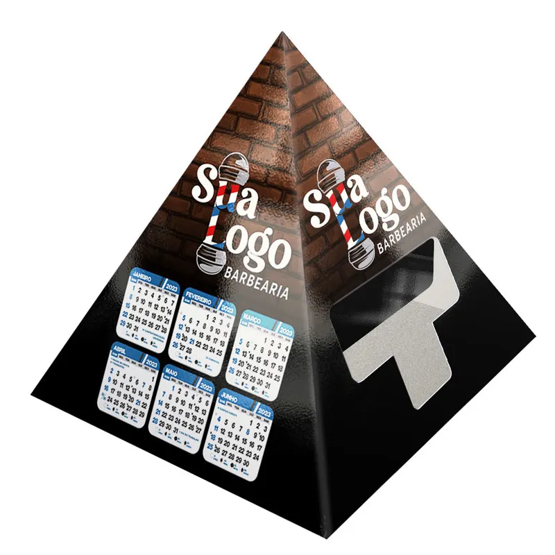 Calendário de Mesa · Porta Cartões · Pirâmide · Supremo 255g personalizado com a sua marca