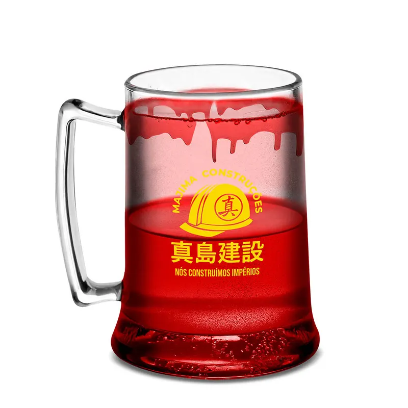 Canecas · Impressão Silk · Canecas Plásticas · Com Gel 300ml · Impressão 1 Cor · Cristal · Gel personalizado com a sua marca