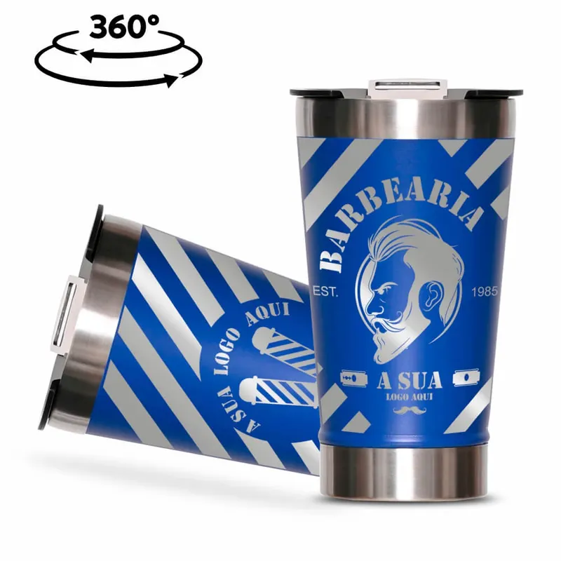 Copos · Gravação 360 · Copos Térmicos · Modelo com Abridor · 470ml · Linha Promocional personalizado com a sua marca
